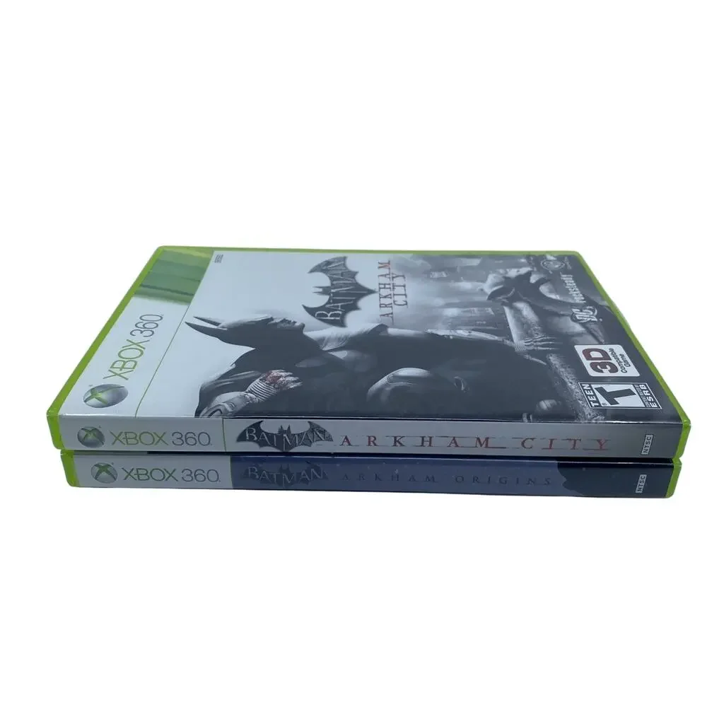 Batman Arkham Origins CIB & Arkham City Xbox 360 Game Lot Complete Tested